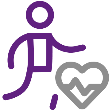 craniosacrale therapie rangendingen - icon mensch rennt und herz