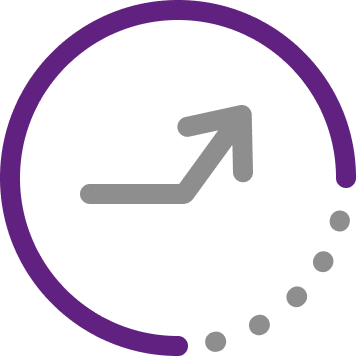 physiotherapie fortbildung team - icon pfeil und kreis